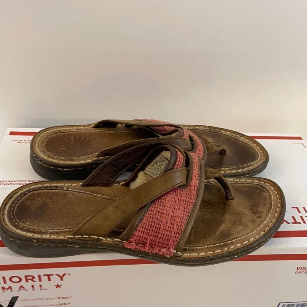 Ugg‎ sandals thong flip flops pink band size 6